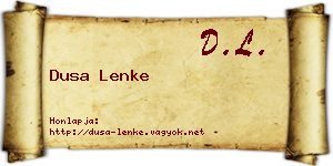 Dusa Lenke névjegykártya
